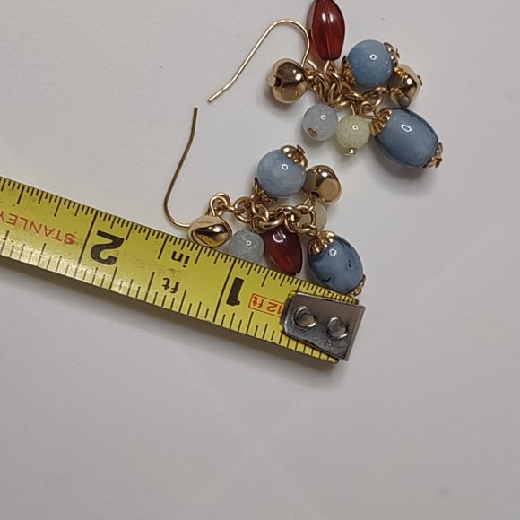 Pretty Multi Color Glass Bead Dangle Earrings - Picture 8 of 9